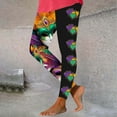 thumbnail image 2 of DDAPJ pyju Womens Holiday Leggings Mardi Gras Outfits Tuesday Carnival Mask Print Tights Stretch High Waist Casual Workout Yoga Pants Sales of the Day Multicolor XXL, 2 of 5