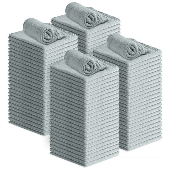 Avalon Grey Shop Towels (Pack of 100 - 12x14 Inches) Shop Rags – Cotton Shop Towels Reusable & Absorbent Cleaning Towels, Multipurpose Cleaning Rags for Automobiles, Garage & Home Shop Towels Bulk