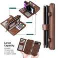 thumbnail image 6 of Feishell for Google Pixel 9 Pro XL Crossbody Wallet Case,PU Leather Lager Capacity Detachable Cover Magnetic Buckle Card Slots Zipper Pocket Stand Phone Case with Adjustable Shoulder Strap,Brown, 6 of 8