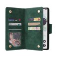 thumbnail image 6 of SaniMore for Google Pixel 7 Pro Case, PU Leather 2 in 1 Zipper Wallet Removeable Wrist Strap Card Slots Cash Pocket Kickstand Shockproof Anti-fall Full Protective Shell For Google Pixel 7 Pro, Green, 6 of 15