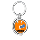 thumbnail image 1 of Orange amplia sniker Crooked emoción Rotating keychain Metal Keyring Holder, 1 of 2