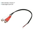 thumbnail image 2 of Paquete de 2 adaptadores de conector de enchufe RCA hembra Uxcell a cable de alambre desnudo de extremo abierto, cable RCA de video, 2 of 5