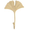 thumbnail image 2 of Gancho de pared, percha para ropa, gancho para bata, gancho de metal con forma de hoja de ginkgo para colgar llaves y paraguas, 2 of 4