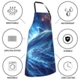 thumbnail image 5 of Pofeuu Beautiful Ocean Dolphin Print Waterproof Apron with Pockets Adjustable Cooking Aprons Kitchen Bib for Baking Household Cleaning, 5 of 8