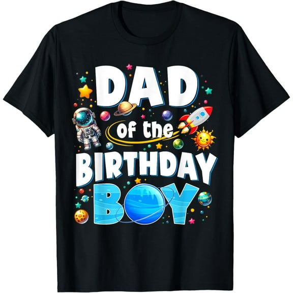 Mom Dad Of The Birthday Boy Astronaut Family Space Planets T-Shirt Unisex S-5XL Hot Trending Shirt, Vintage Birthday Gift