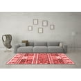 thumbnail image 3 of Ahgly Company Machine Washable Indoor Rectangle Abstract Red Modern Area Rugs, 2' x 4', 3 of 4