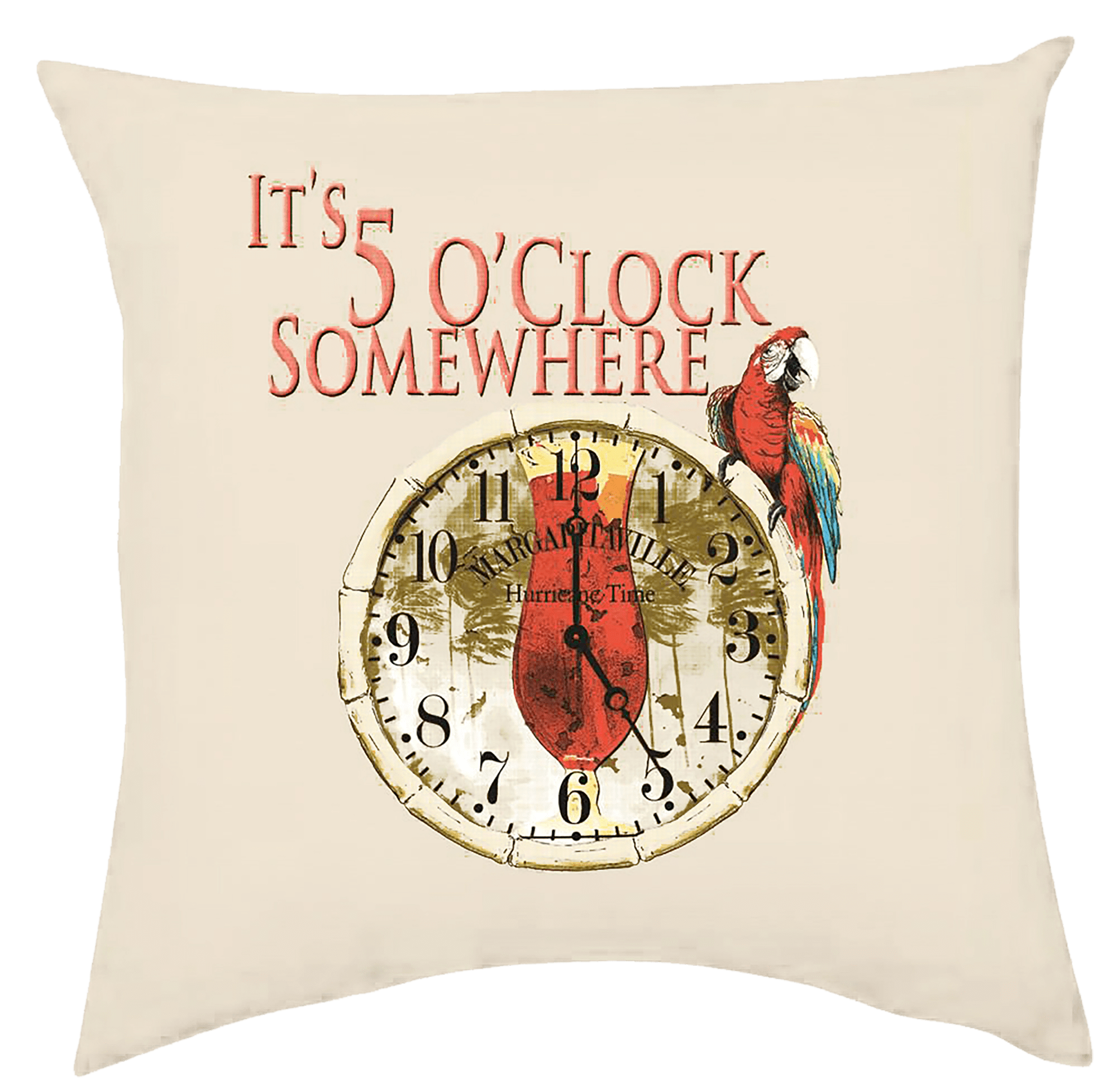 Margaritaville Double Sided Throw Pillows It's 5 O'Clock Somewhere