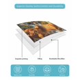 thumbnail image 5 of Quilts Twin XL Size, Orange Autumn Deer Soft Comforter Bedding Set for Bed, Forest Vintage Elk Lightweight Quilted Bedspread with Pillow Cover(2 Pieces) for All Season, 68x98 Inch, 5 of 6