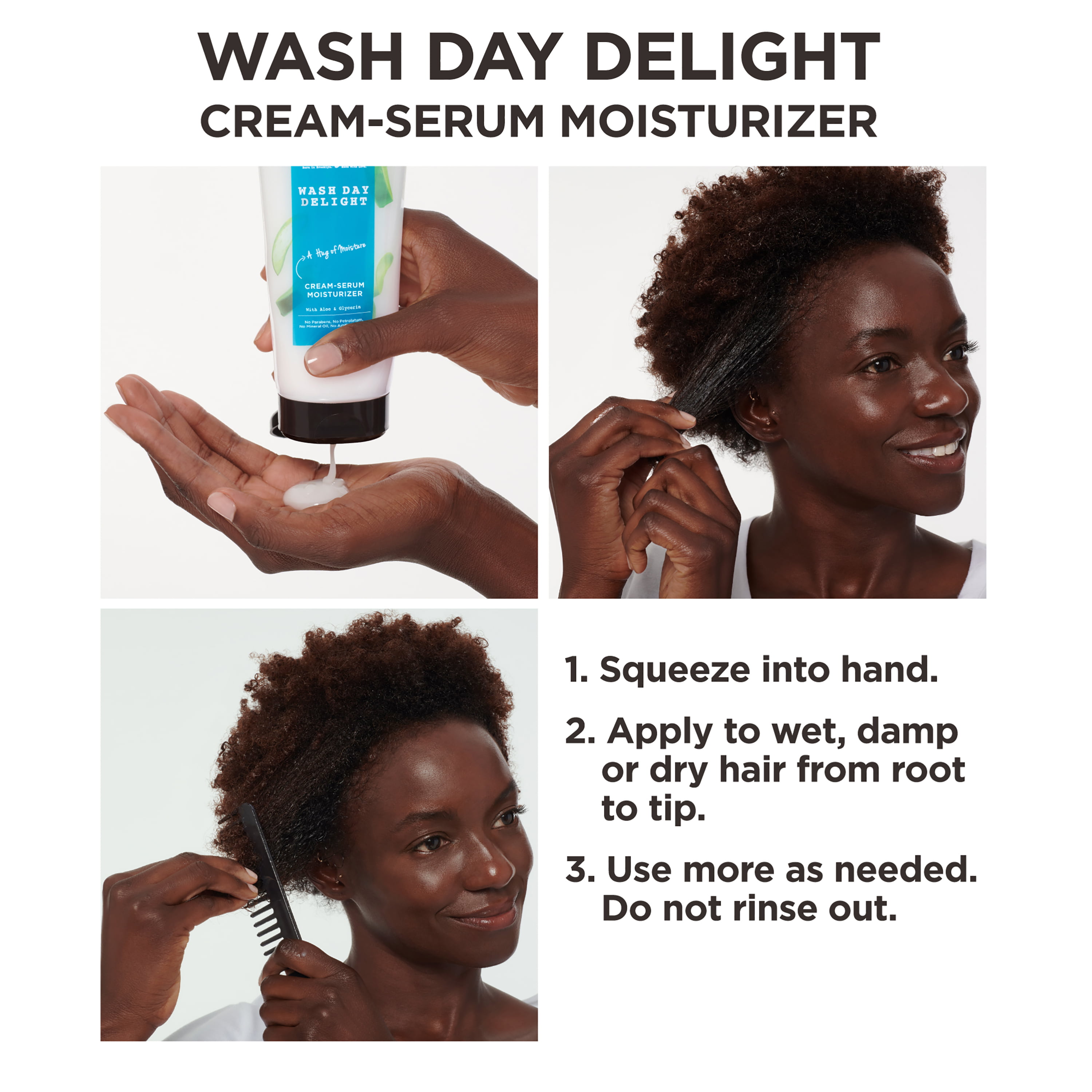 Carol's Daughter Wash Day Delight Cream to Serum Hair Moisturizer with  Aloe,  fl oz 