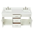 thumbnail image 6 of Ariel Hamlet 67 Inch Double Rectangle Sink Vanity With White Quartz Countertop W/ 1.5 Edge In White, 6 of 11