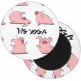 thumbnail image 2 of Velvet Bar Stool Covers Round Stool Cushion Covers Stool Chair Covers Barstool Covers Slipcovers, Stretchy & Elastic Edge Soft Fabric Machine Washable, Dia 13 Inch, Pink Cute Cartoon Pig, 2 of 6