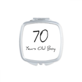 thumbnail image 1 of Miroir Carré Portable Compact de Maquillage Double Face pour Garçon de 70 Ans, 1 of 3