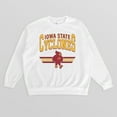 thumbnail image 5 of Women's Gameday Couture White Iowa State Cyclones Oversized Premium Fleece Sweatshirt, 5 of 5