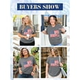 thumbnail image 6 of XCHQRTI 4th of July Plus Womens Tshirt USA American Flag Tee Graphic Short Sleeve, 6 of 7