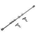 thumbnail image 2 of 1 Set of Dolls Houses Curtain Rod Dollhouse Curtain Rods Rails Model Window Curtain RodBlack12.40X4.00X0.40CM, 2 of 2