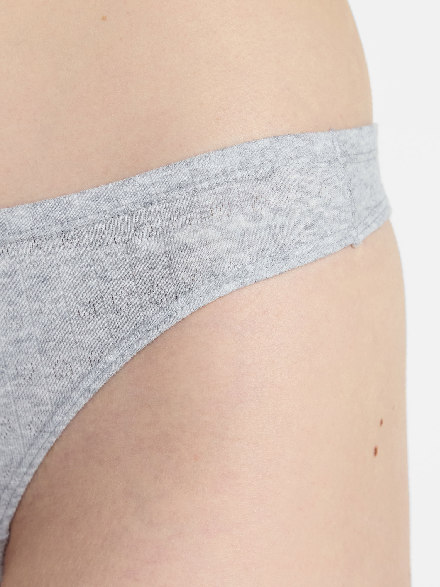 No Boundaries Women's Thong Panty Cotton, 1-pack, Sizes XS-XXXL