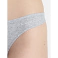 thumbnail image 4 of No Boundaries Women's Thong Panty Cotton, 1-pack, Sizes XS-XXXL, 4 of 4