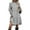 White, variant on Women's Frill Printed Mock Neck Long Sleeve Mini Dress Tied Frill Sheer with Opaque Body Not Lined 100% Polyester