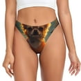 thumbnail image 1 of Balery Maple Leaf Meditating Chihuahua Tangas de Algodón para Mujer con Estampado – Ropa Interior Sexy, Transpirable, G-string-Small, 1 of 6