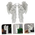 thumbnail image 5 of WRITWAA Set of 2 White Resin Angel Statues Decorative Sculpture Ornaments for Home and Garden Decor, 5 of 7