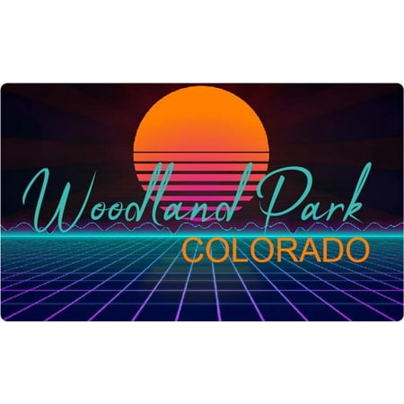 

Woodland Park Colorado 4 X 2.25-Inch Fridge Magnet Retro Neon Design