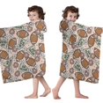 thumbnail image 4 of Light Pink Football and Flowers Pattern Hooded Bath Towel，50"x30" for Ages 3 To 12 Kids, Quick Dry Lightweight Soft Microfiber Hood Beach Towel Cover Up for Kids, 4 of 7