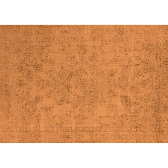 Ahgly Company Indoor Rectangle Oriental Orange Industrial Area Rugs, 5' x 8'