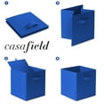 thumbnail image 6 of Casafield Set of 6 Fabric Storage Cube Bins, Royal Blue - 11" Collapsible Foldable Cloth Baskets for Shelves and Cubby Organizers, 6 of 7