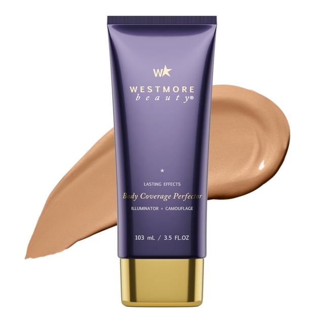 Westmore Beauty Body Coverage Perfector - Maquillaje impermeable para piernas y cuerpo - Maquillaje para cubrir tatuajes - 7 oz (resplandor natural)