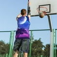 thumbnail image 5 of Sikiie Dreamy Colorful Starry Sky Basketball Jersey Reversible Men's Mesh Athletic Sports Shirts Training Practice S-4XLMedium, 5 of 6