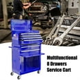thumbnail image 5 of Aukfa Tool Box, 2 in 1 Steel Rolling Tool Chest & Cabinet On Wheels for Garage, 8-Drawer, Blue, 5 of 16