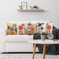 thumbnail image 2 of Vonayo - Juego de 4 fundas de almohada de lino, 145 x 45 cm, fundas cuadradas para cojín para sofá, recámara, coche, color naranja, regalo del día de San Valentín, 2 of 5