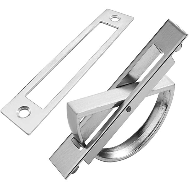 Manija de puerta empotrada Tatami, manijas ocultas de aleación de zinc convenientes, perilla de piso empotrada oculta (cepillada)