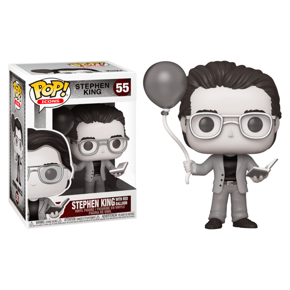 Funko POP! Icons Stephen King with Red Balloon #55 [Black and White] Exclusive