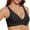 Black, variant on Bras for Women Full Coverage Deep V Wireless No Underwire Supportive Scalloped lettes Petal Wavy Jelly Push Up Comfortable Bra