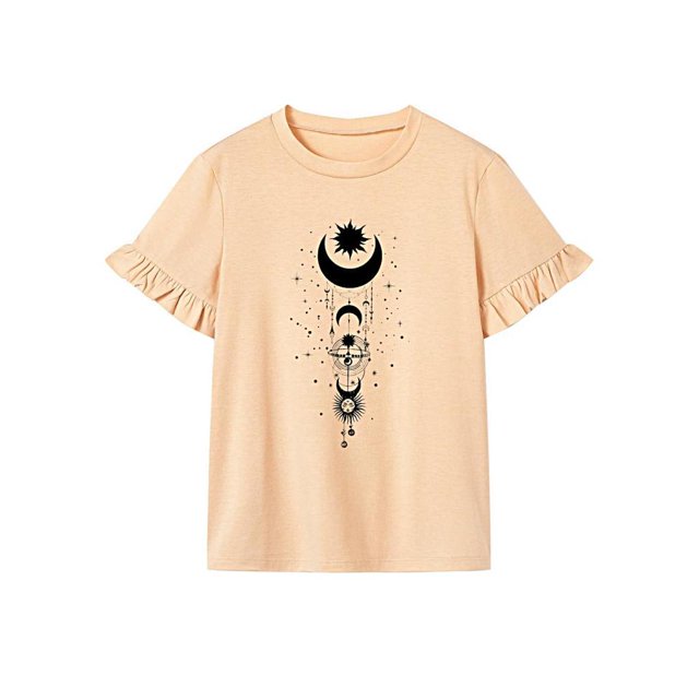 Camiseta básica para mujer jinwen cuello redondo ajuste regular XL