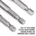 thumbnail image 4 of De Adaptadores De Enchufe 1/4 "3/8" 1/2 "2" Punta De Extensión Larga 1/4 "Vástago Hexagonal, 4 of 9