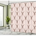 thumbnail image 4 of Ambesonne Deer Shower Curtain, Hipster Print of Funny Animal, 69"Wx70"L, Pale Rose, 4 of 4