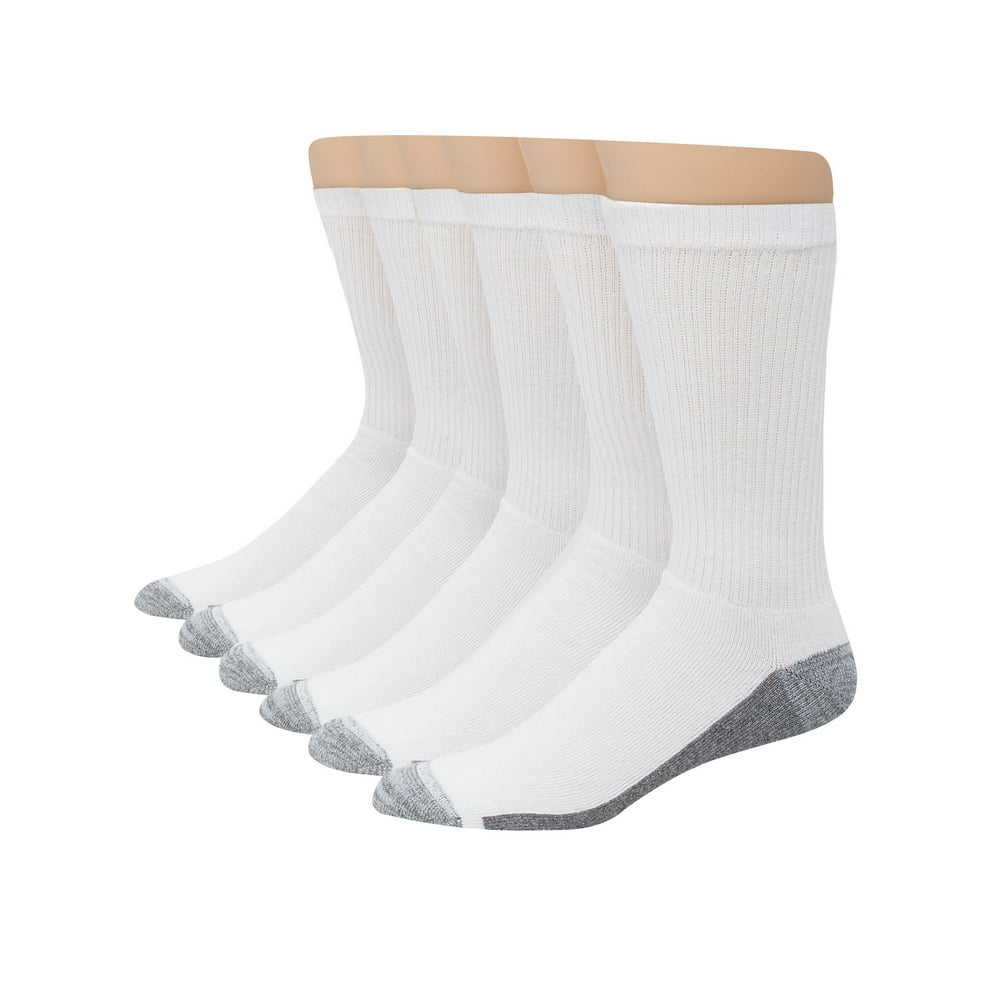Hanes - Men's Big & Tall ComfortTop Crew Socks, 6 Pack - Walmart.com ...