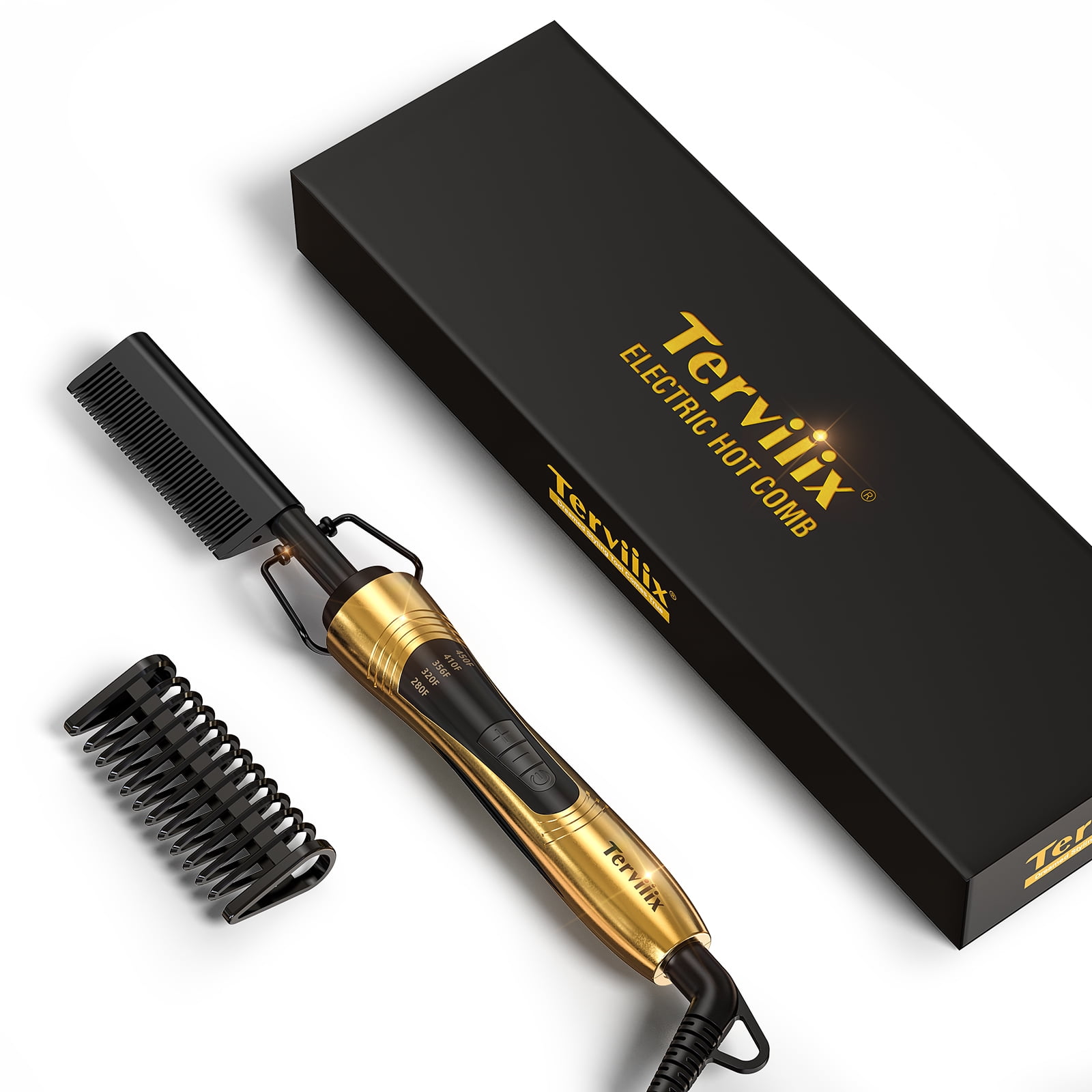 Terviiix Hot Comb Electric Ceramic Pressing Tool for Wigs Black Hair Heat Styling Pink Walmart