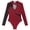 Burgundy, variant on Raenseen Women Color Block Keyhole Back Leotard Long Sleeve Ballet Bodysuit Ballroom Gymnastic Sports Burgundy M