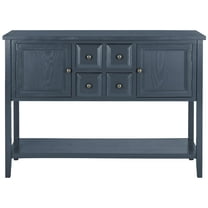 SAFAVIEH Charlotte Rustic Storage Sideboard w/ 2 Cabinets & 4 Drawers, Slate Teal