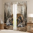thumbnail image 2 of Feelyou 3D Wildlife Leopard Curtains Pack of 2 (42x84 Each) for Teens, Rustic Cheetah Animal Curtains Blackout, Farmhouse Cabin Bedroom Curtains, Living Room Curtains Decor, 2 of 6