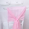 thumbnail image 4 of BalsaCircle 5 Pink Extra Premium Chiffon Chair Sashes Bows Ties Ceremony, 4 of 7