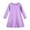 Purple, variant on Hinvhai Toddler Baby Girls Cotton Tunic Dress Long Sleeve Casual Solid Fall Winter Crew Neck A Line Shirt Dresses Purple 11 Years