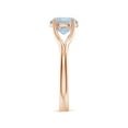 thumbnail image 3 of Angara Natural 1.6 Ct. Aquamarine Solitaire Ring in 14K Rose Gold for Women (Ring Size: 4.5), 3 of 9