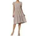 thumbnail image 1 of TheMoogan Women's PLUS Flutter Ruffle Cap Sleeve Tiered Jersey Babydoll A-Line Midi Day Dress, 1 of 6