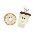 thumbnail image 2 of CafePress - Coffee And Donut -  Round Wood Ornament 4", 2 of 2