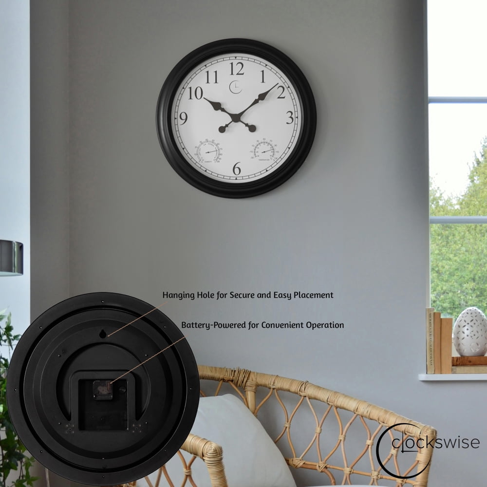24 outdoor clock and thermometer