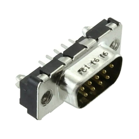 Pack of 2 LD09P24A4GX00LF Connector D-SUB Plug 9POS Vert SLDR, RoHS